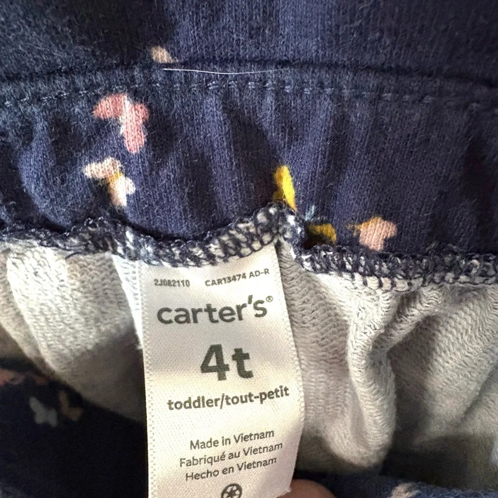 Carter's Navy Butterfly Kids Overalls